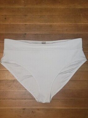 White Textured Bikini Bottom